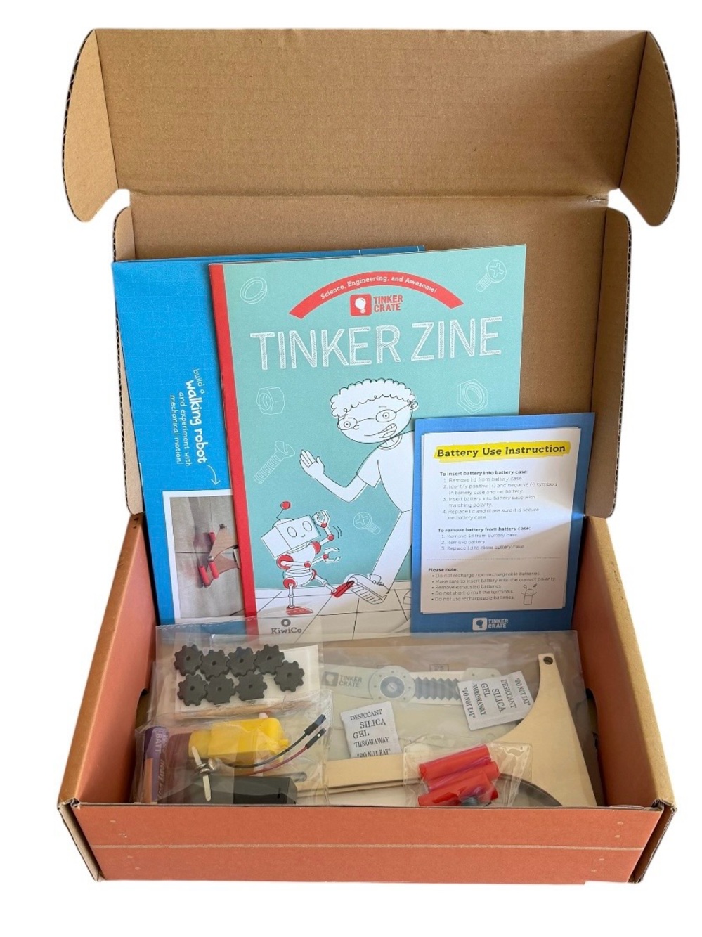 KiwiCo Tinker Crate Make Your Own Walking Robot Electric Android STEM Kit
